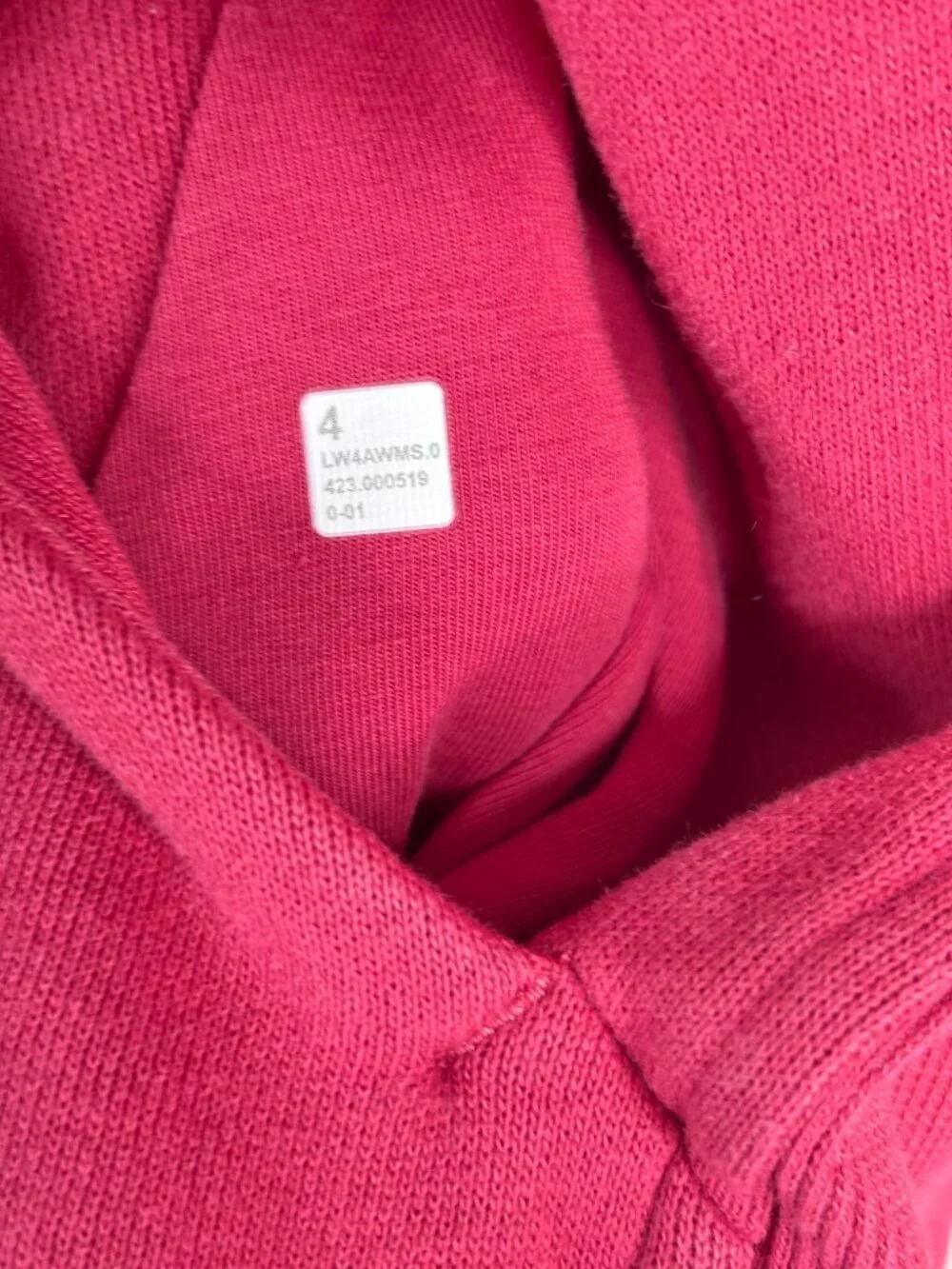 Lululemon Scuba Full-Zip Hoodie Vintage Rose Size 4 Cotton Fleece Thumb Holes